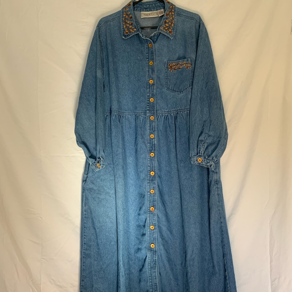 VINTAGE DENIM MAXI DRESS